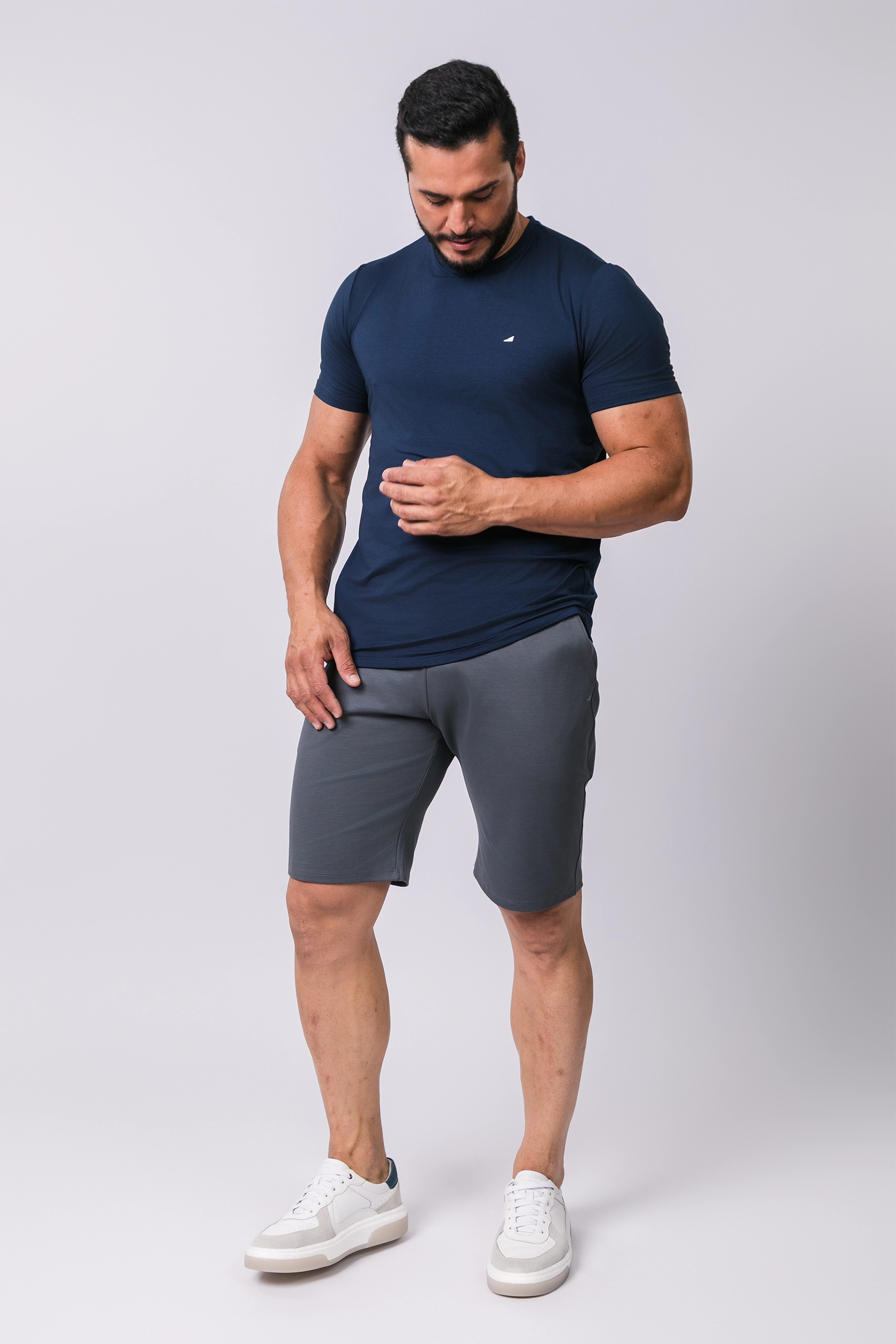Camiseta Gola V Casual Tecido Modal Smart High