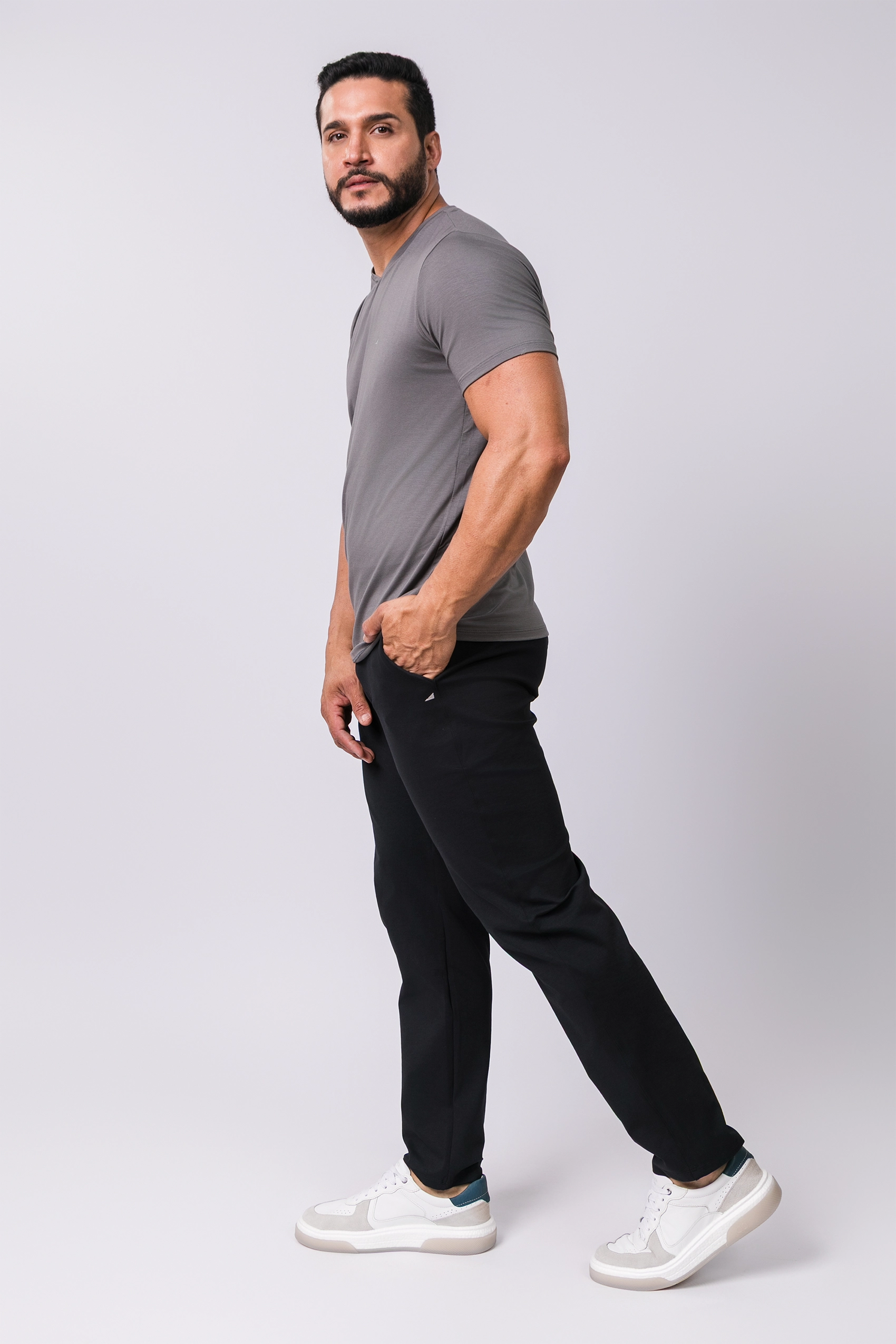 Camiseta Gola V Casual Tecido Modal Smart High