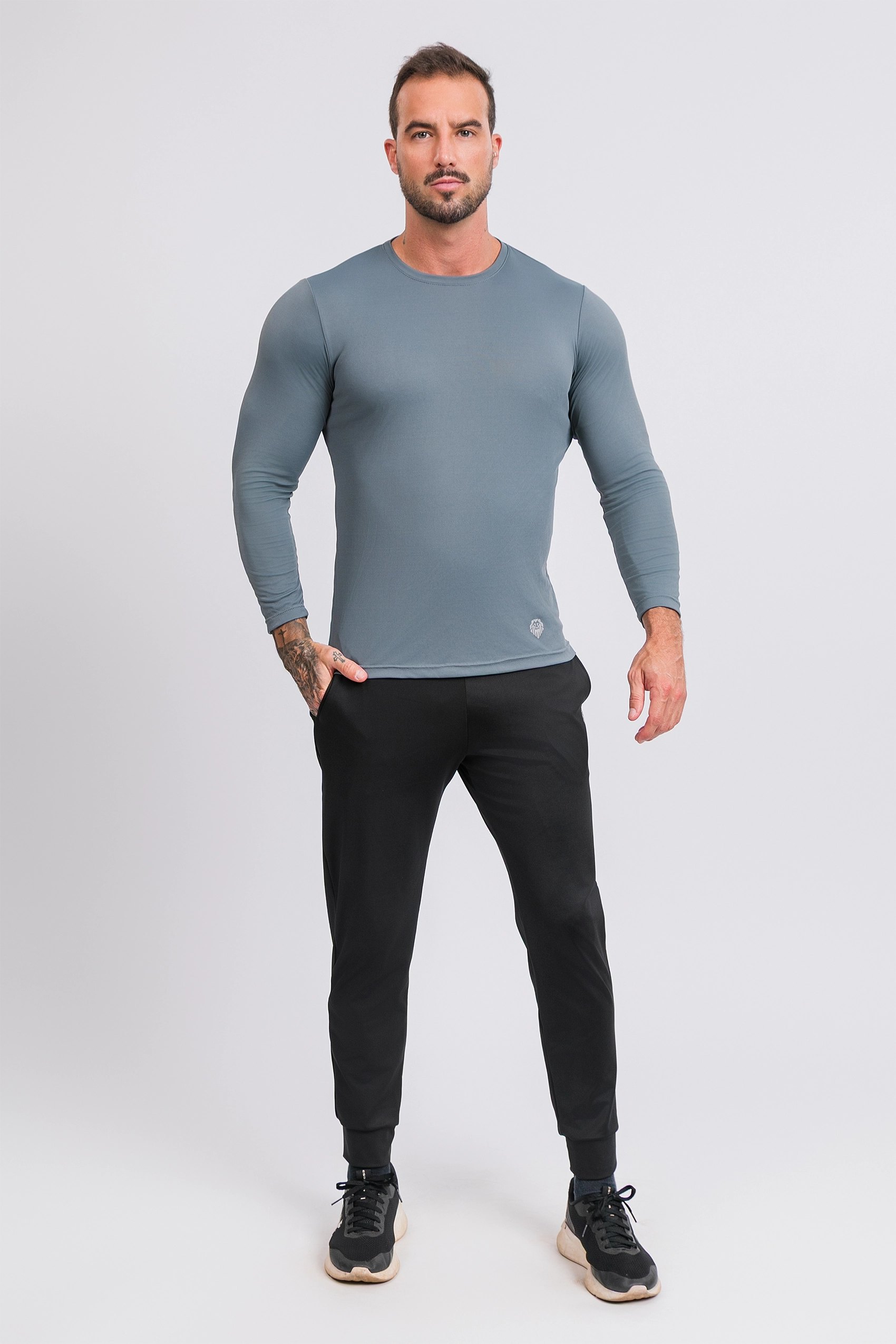 Camiseta Manga Longa Active Tecido Micro Delfos