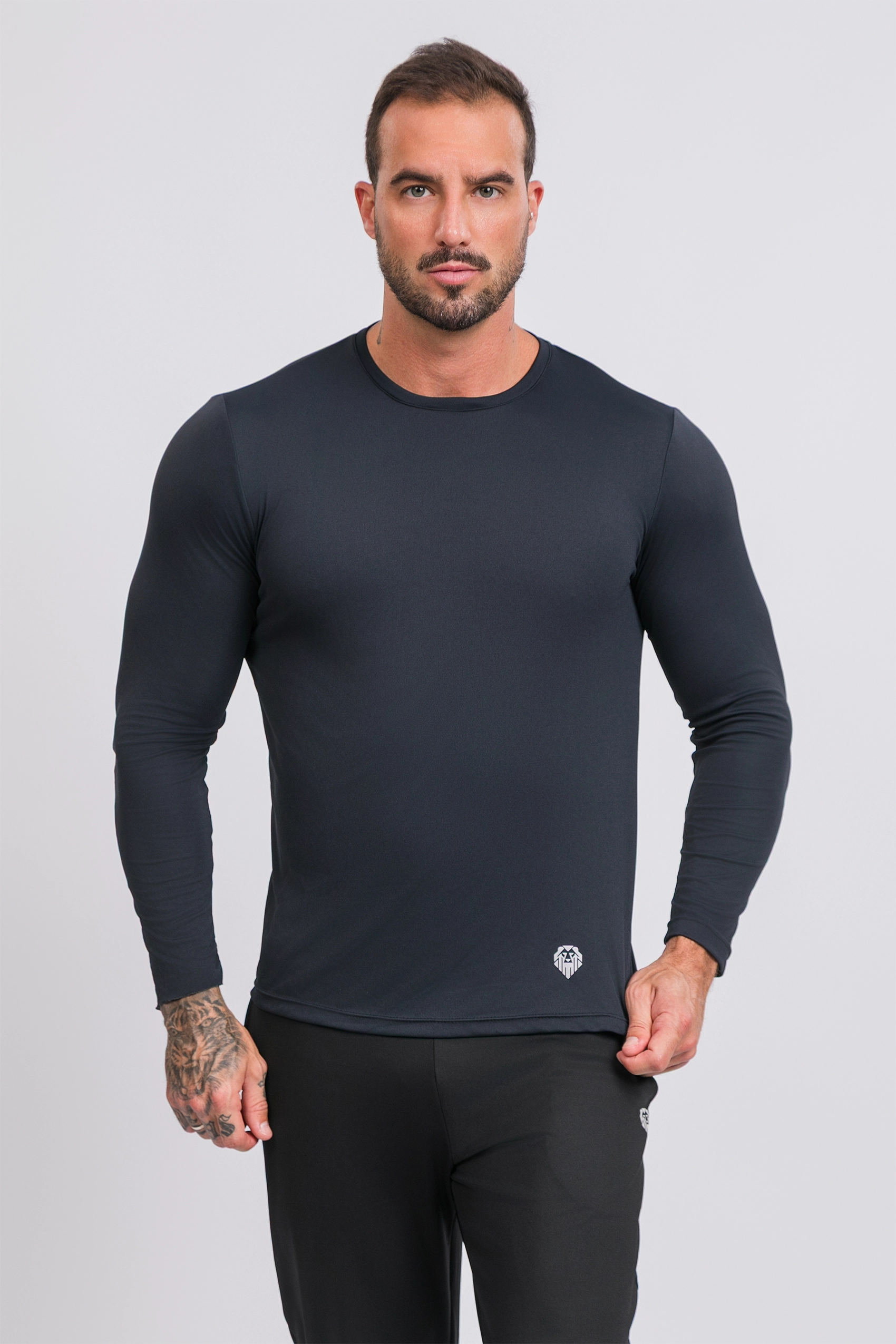 Camiseta Manga Longa Active Tecido Micro Delfos