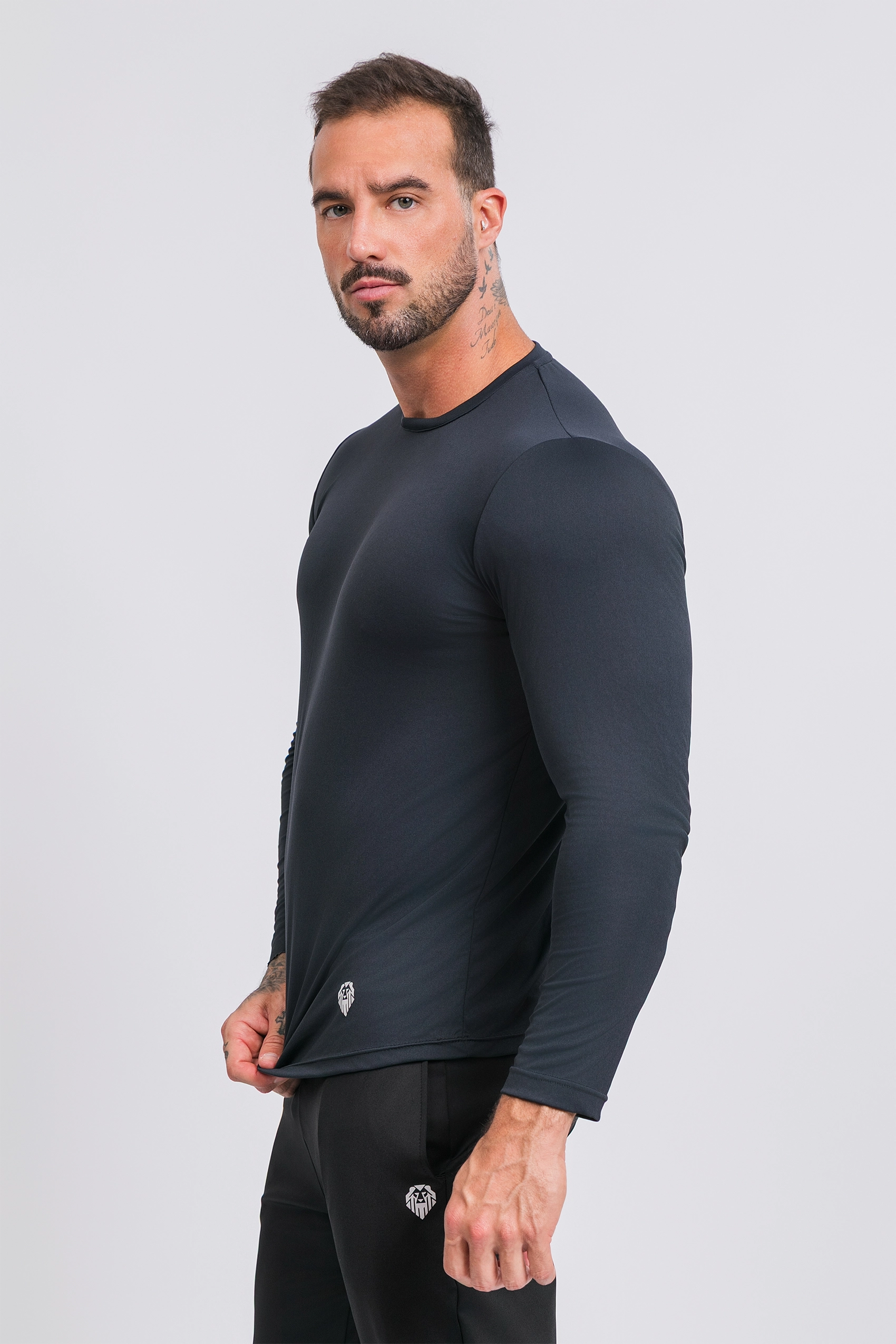 Camiseta Manga Longa Active Tecido Micro Delfos