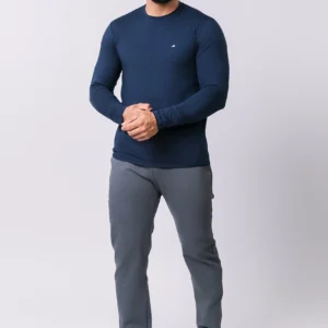 Camiseta Manga Longa Casual Tecido Modal Smart High