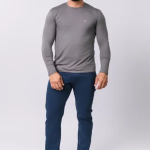 Camiseta Manga Longa Casual Tecido Modal Smart High