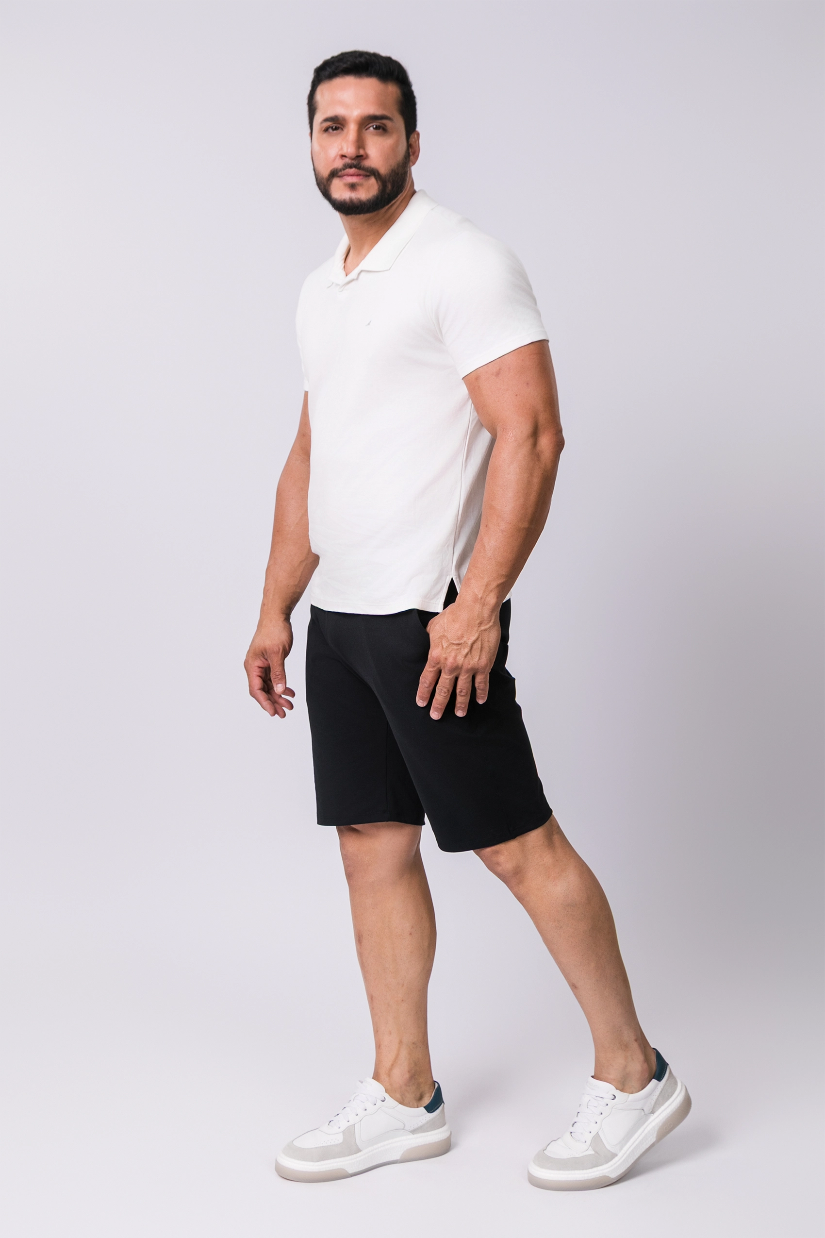 Camiseta Polo Tecido Algodão Suedine Fine Egípcio