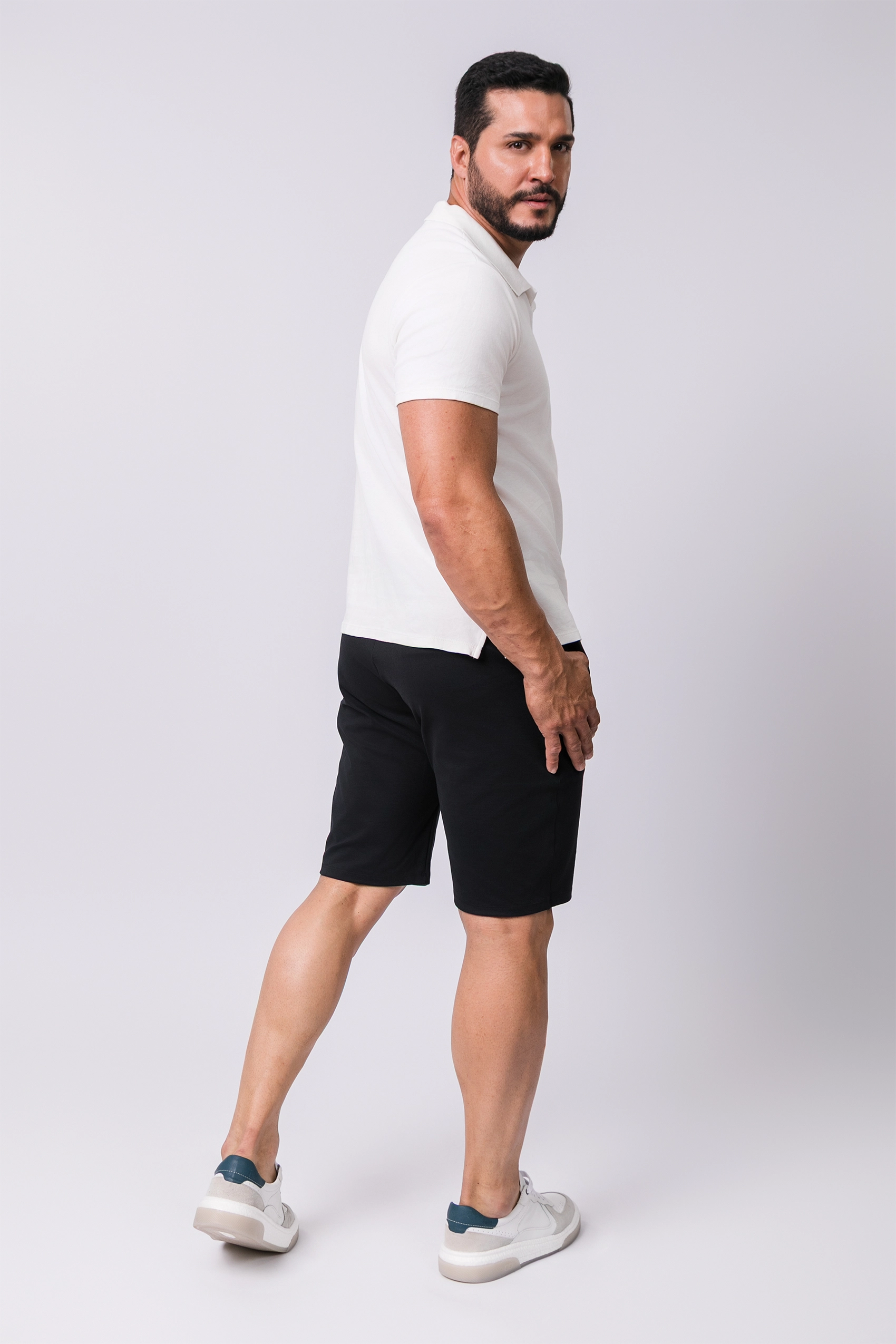 Camiseta Polo Tecido Algodão Suedine Fine Egípcio