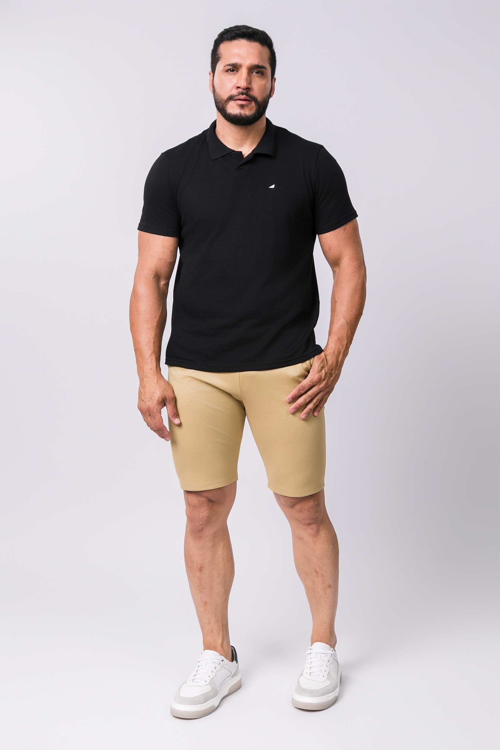 Camiseta Polo Tecido Algodão Suedine Fine Egípcio